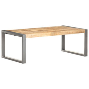 Berkfield Coffee Table 110x60x40 cm Rough Mango Wood