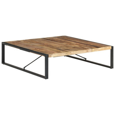 Berkfield Coffee Table 140x140x40 cm Rough Mango Wood