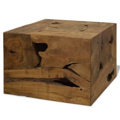 Berkfield Coffee Table 50x50x35 cm Genuine Teak Brown