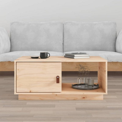Berkfield Coffee Table 80x50x35.5 cm Solid Wood Pine DIY at B&Q