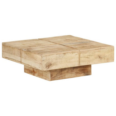 Berkfield Coffee Table 80x80x28 cm Solid Mango Wood