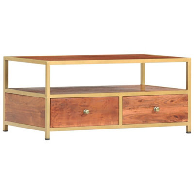 Berkfield Coffee Table 90x50x40 cm Solid Acacia Wood