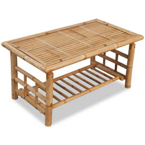 Berkfield Coffee Table Bamboo 90x50x45 cm