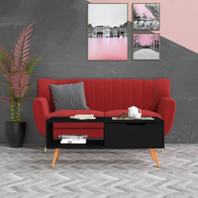 Berkfield Coffee Table Black 100x49.5x43 cm Engineered Wood