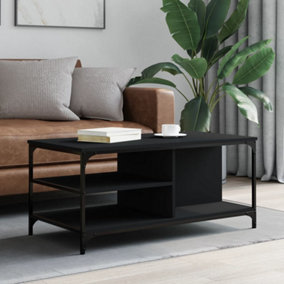 Berkfield Coffee Table Black 100x50x45 cm Engineered Wood
