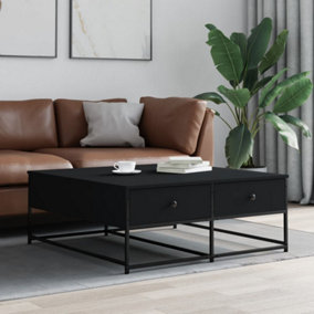 Berkfield Coffee Table Black 100x99x40 cm Engineered Wood