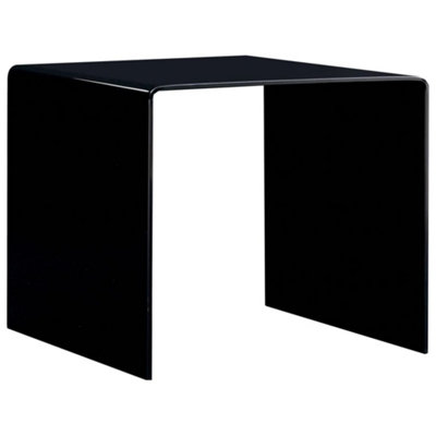 Berkfield Coffee Table Black 50x50x45 cm Tempered Glass