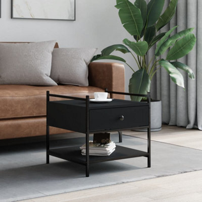 Berkfield Coffee Table Black 50x50x50 cm Engineered Wood