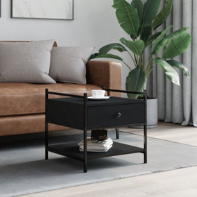 Berkfield Coffee Table Black 50x50x50 cm Engineered Wood