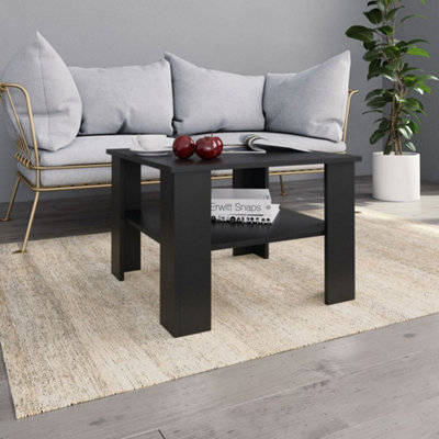 Berkfield Coffee Table Black 60x60x42 cm Engineered Wood | DIY at B&Q