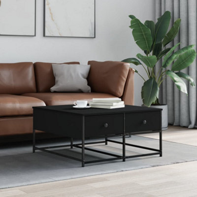 Berkfield Coffee Table Black 80x80x40 cm Engineered Wood