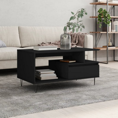 Berkfield Coffee Table Black 90x49x45 cm Engineered Wood | DIY at B&Q