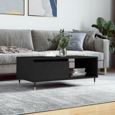 Berkfield Coffee Table Black 90x50x36.5 cm Engineered Wood