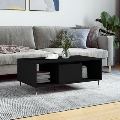 Berkfield Coffee Table Black 90x50x36.5 cm Engineered Wood