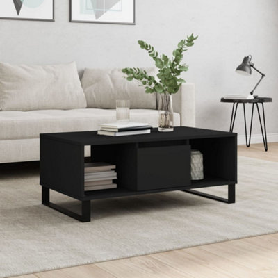 Berkfield Coffee Table Black 90x50x36.5 cm Engineered Wood