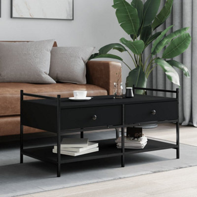 Berkfield Coffee Table Black 99x50x50 cm Engineered Wood | DIY at B&Q