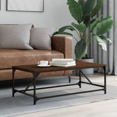 Berkfield Coffee Table Brown Oak 100x50x35 cm Engineered Wood