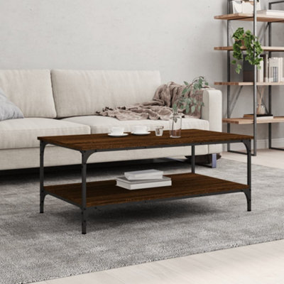 Berkfield Coffee Table Brown Oak 100x55x40 cm Engineered Wood