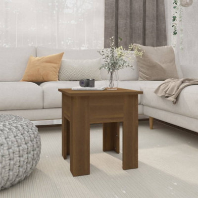Berkfield Coffee Table Brown Oak 40x40x42 cm Engineered Wood