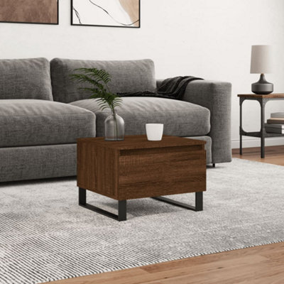 Berkfield Coffee Table Brown Oak 50x46x35 cm Engineered Wood
