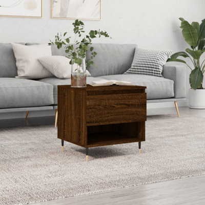 Berkfield Coffee Table Brown Oak 50x46x50 cm Engineered Wood