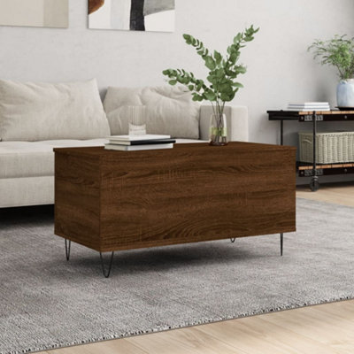 Berkfield Coffee Table Brown Oak 90x44.5x45 cm Engineered Wood