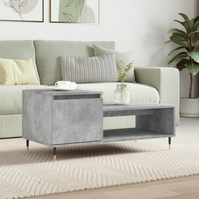 Berkfield Coffee Table Concrete Grey 100x50x45 cm Engineered Wood