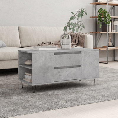 Berkfield Coffee Table Concrete Grey 102x44.5x50 cm Engineered Wood