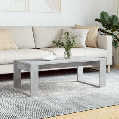 Berkfield Coffee Table Concrete Grey 102x50x35 cm Engineered Wood