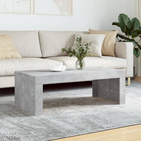 Berkfield Coffee Table Concrete Grey 102x50x36 cm Engineered Wood