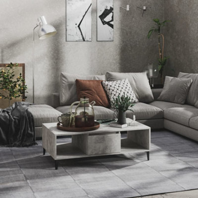 Berkfield Coffee Table Concrete Grey 103.5x60x35 cm Engineered Wood