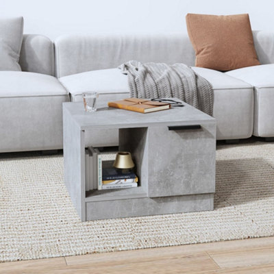 Berkfield Coffee Table Concrete Grey 50x50x36 cm Engineered Wood