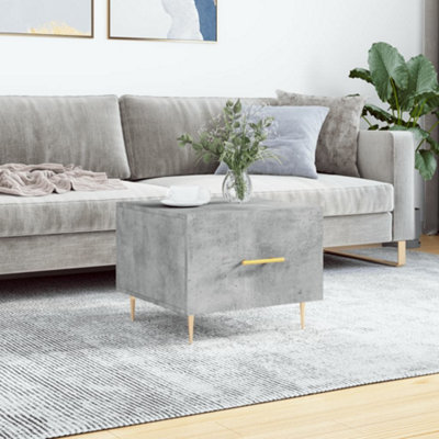 Berkfield Coffee Table Concrete Grey 50x50x40 cm Engineered Wood