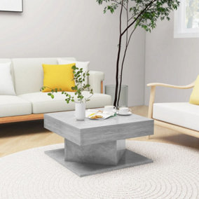 Berkfield Coffee Table Concrete Grey 57x57x30 cm Engineered Wood