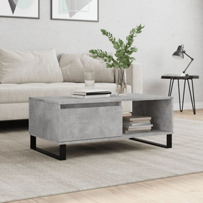 Berkfield Coffee Table Concrete Grey 90x50x36.5 cm Engineered Wood