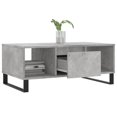 Berkfield Coffee Table Concrete Grey 90x50x36.5 cm Engineered Wood