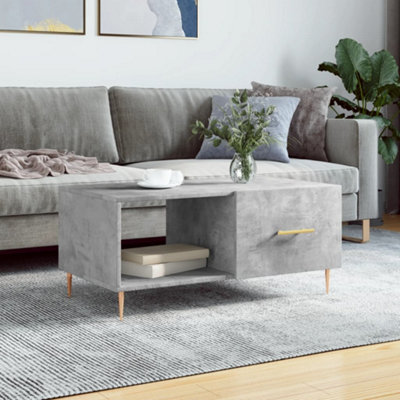 Berkfield Coffee Table Concrete Grey 90x50x40 cm Engineered Wood