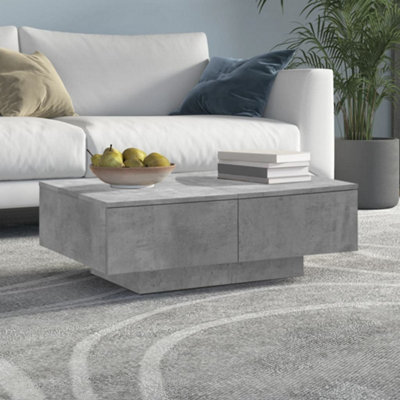 Berkfield Coffee Table Concrete Grey 90x60x31 cm Engineered Wood