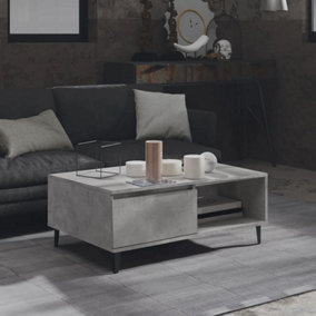 Berkfield Coffee Table Concrete Grey 90x60x35 cm Engineered Wood
