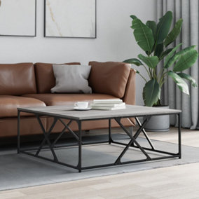 Berkfield Coffee Table Grey Sonoma 100x100x40 cm Engineered Wood