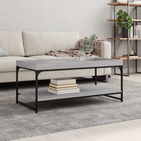 Berkfield Coffee Table Grey Sonoma 100x49x45 cm Engineered Wood