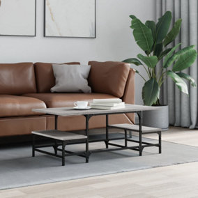 Berkfield Coffee Table Grey Sonoma 100x50.5x40 cm Engineered Wood