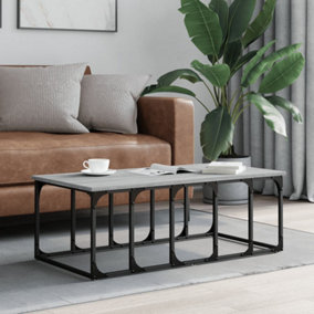 Berkfield Coffee Table Grey Sonoma 100x50x35.5 cm Engineered Wood
