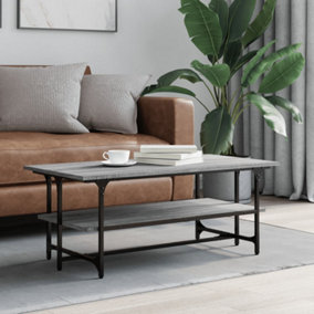 Berkfield Coffee Table Grey Sonoma 100x50x40 cm Engineered Wood
