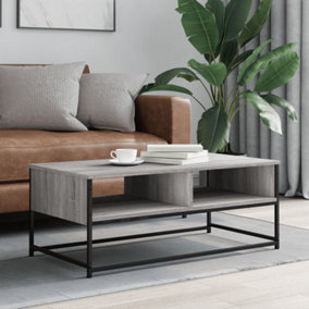 Berkfield Coffee Table Grey Sonoma 100x51x40 cm Engineered Wood
