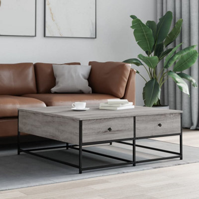 Berkfield Coffee Table Grey Sonoma 100x99x40 cm Engineered Wood | DIY ...