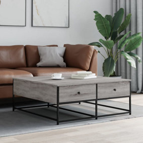 Berkfield Coffee Table Grey Sonoma 100x99x40 cm Engineered Wood