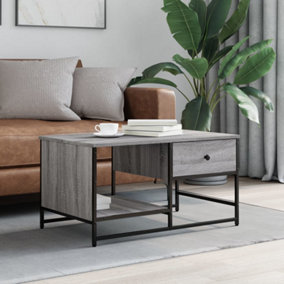 Berkfield Coffee Table Grey Sonoma 85.5x51x45 cm Engineered Wood