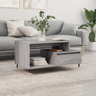 Berkfield Coffee Table Grey Sonoma 90x49x45 cm Engineered Wood