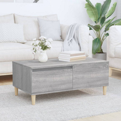 Berkfield Coffee Table Grey Sonoma 90x50x36.5 cm Engineered Wood